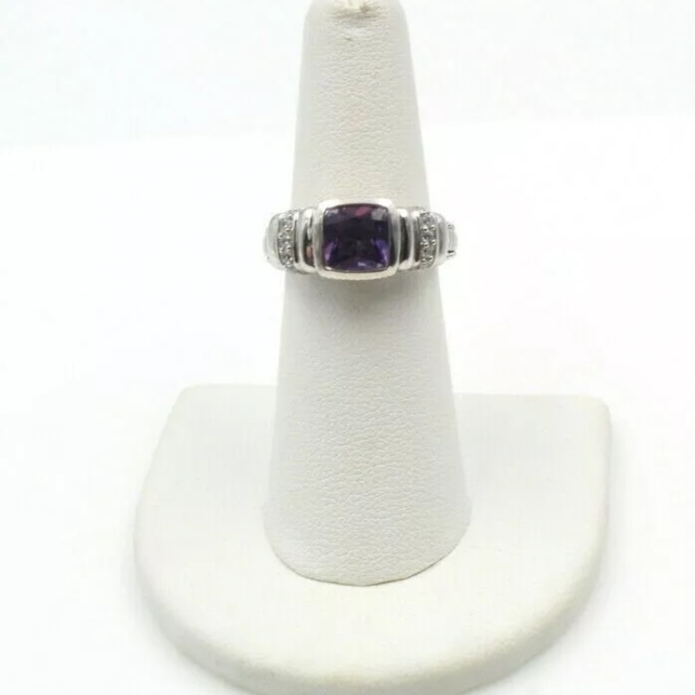 Judith Ripka RARE and HTF Amethyst Ring - Picture 4 of 8